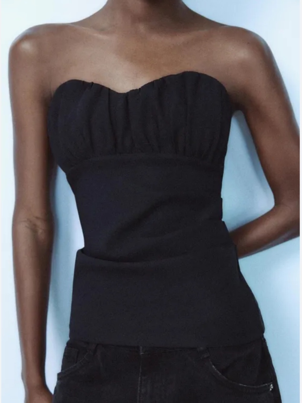Zara Black Strapless Top